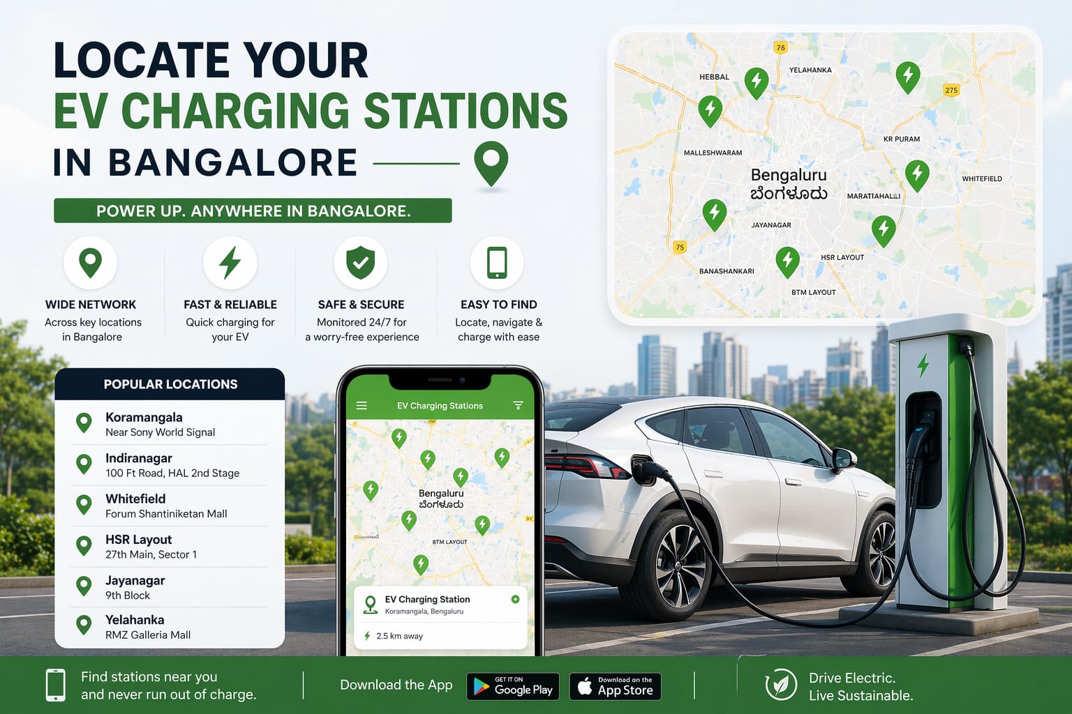 Locate Your EV Charging Stations in Bangalore