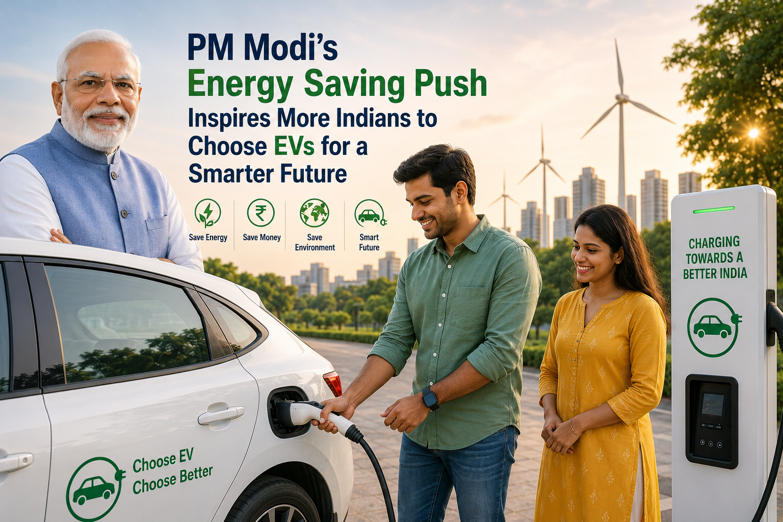 PM Modi’s Energy Saving Push Inspires More Indians to Choose EVs for a Smarter Future
