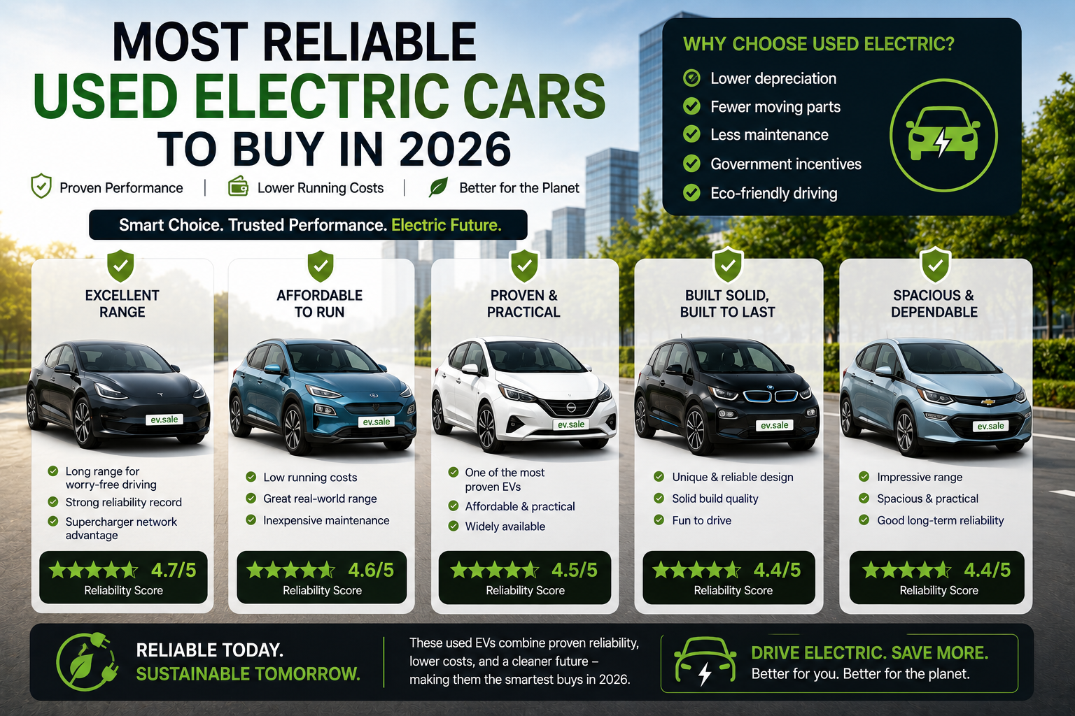 Most Reliable Used Electric Cars to Buy in 2026