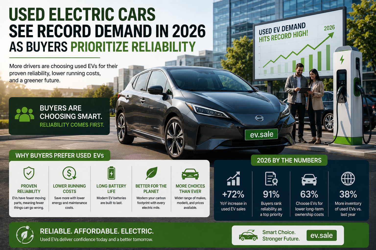 Used Electric Cars See Record Demand in 2026 as Buyers Prioritize Reliability