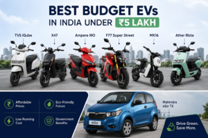 Best Budget EVs in India Under ₹5 Lakh