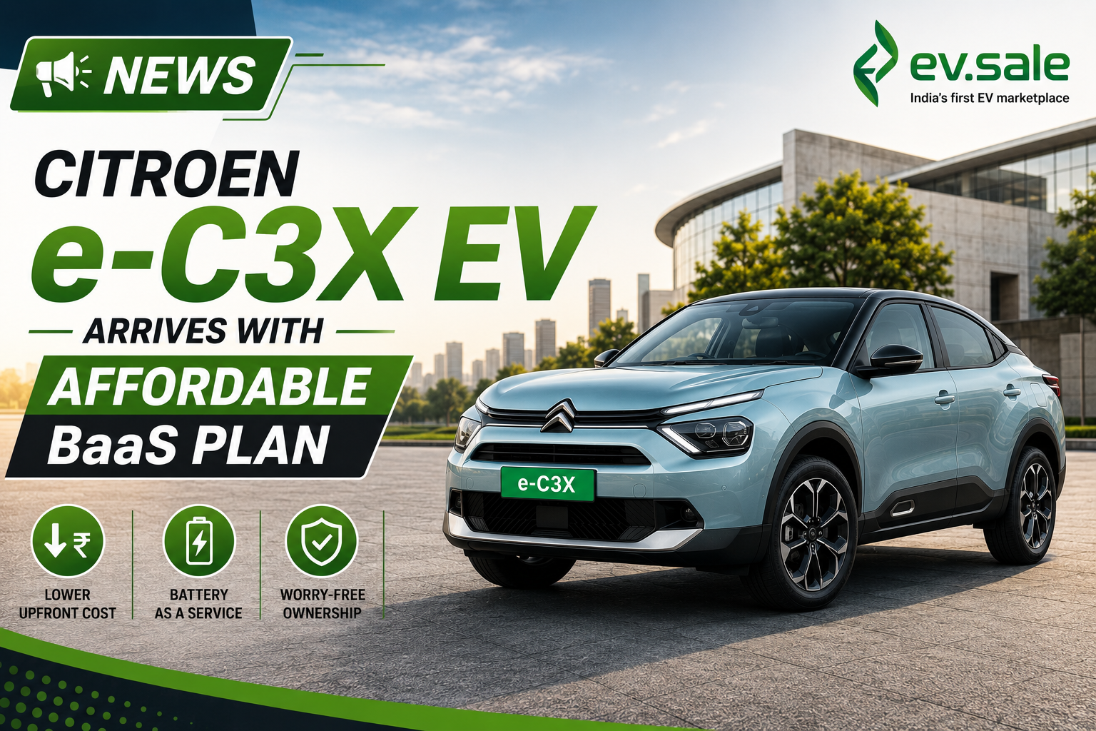 News – Citroen e-C3X EV Arrives With Affordable BaaS Plan