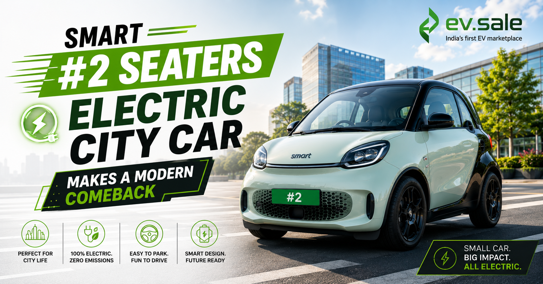 Smart #2 Seaters Electric City Car Makes a Modern Comeback