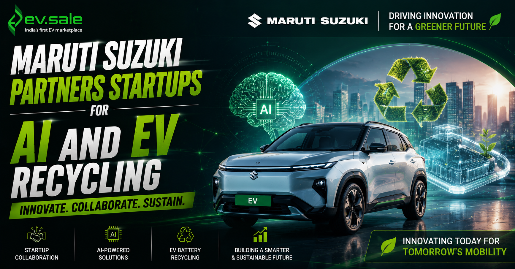 Maruti Suzuki Partners Startups for AI and EV Recycling