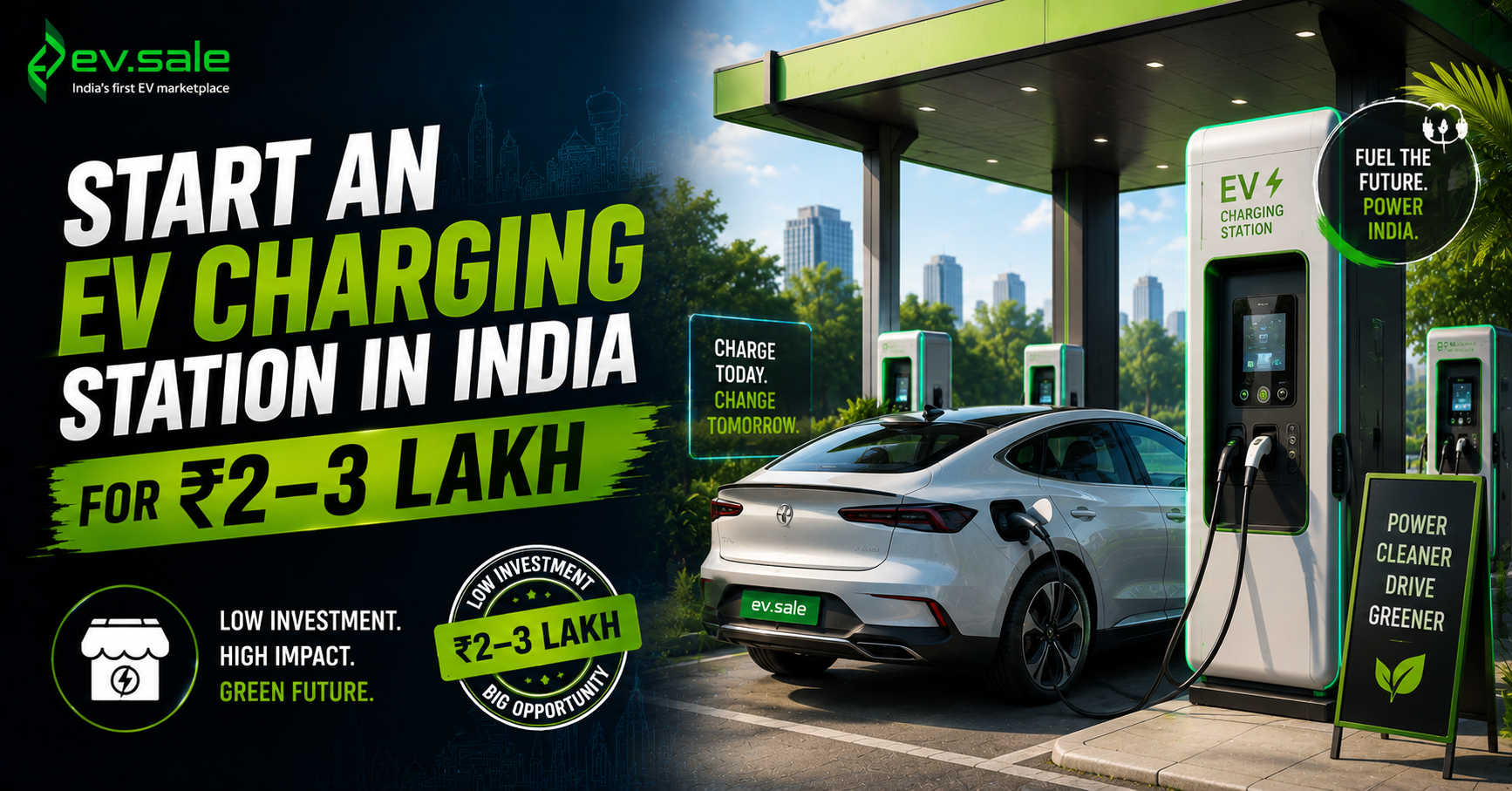 Start an EV Charging Station in India for ₹2–3 Lakh