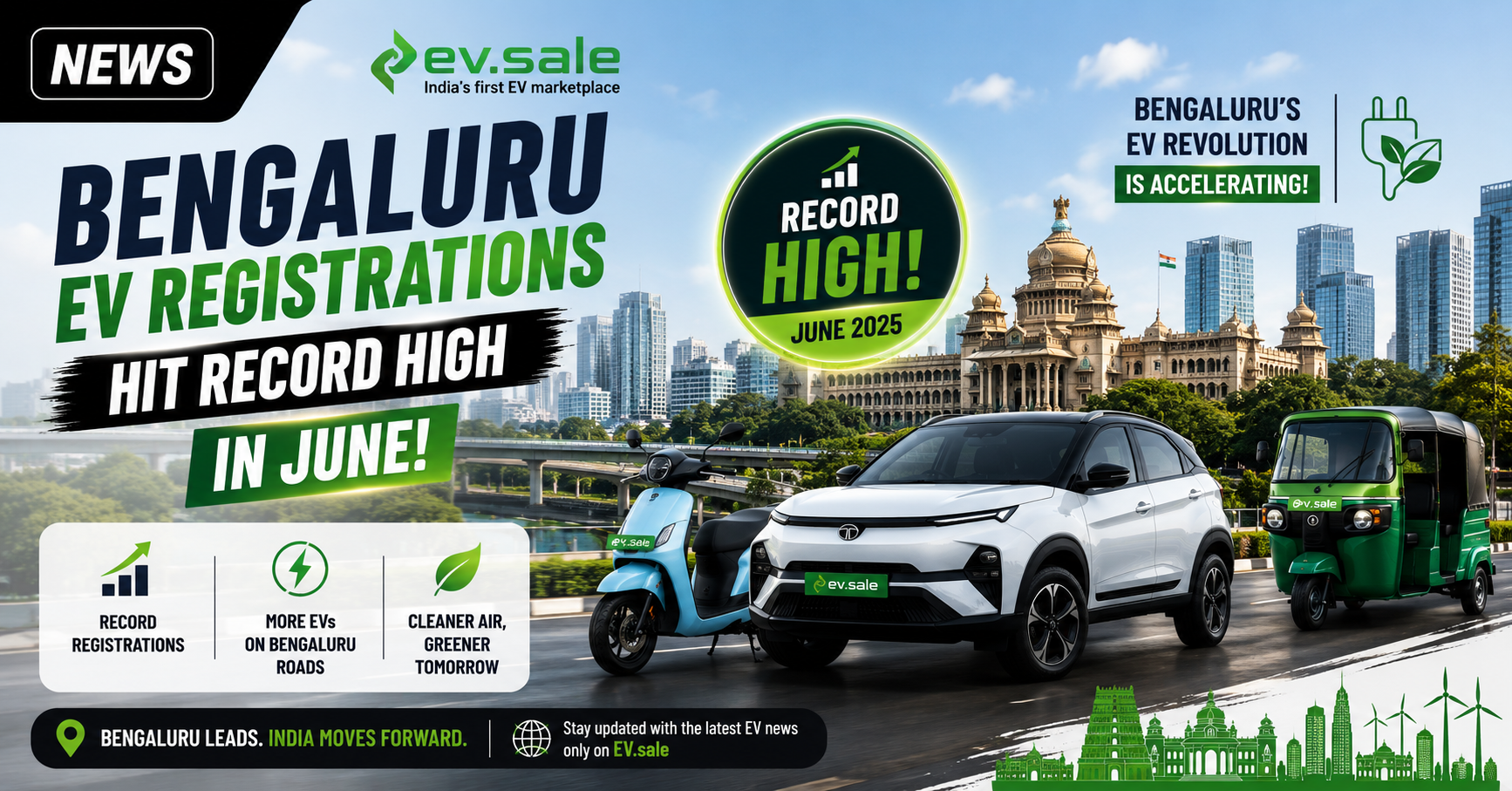 NEWS – Bengaluru EV Registrations Hit Record High in June