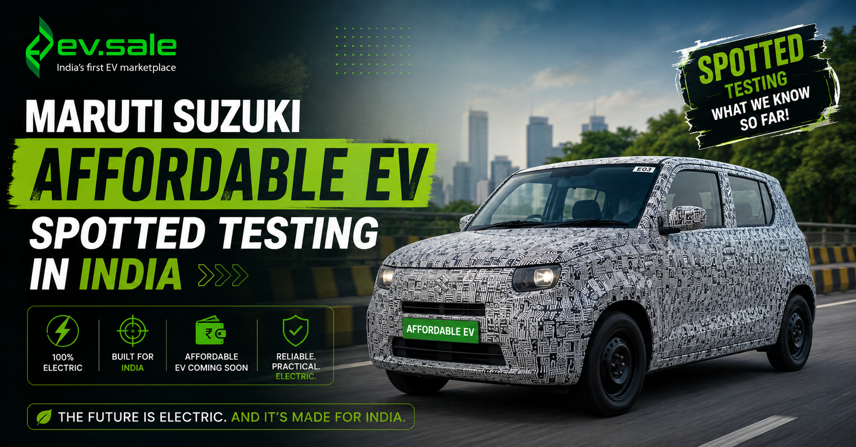 Maruti Suzuki Affordable EV Spotted Testing in India