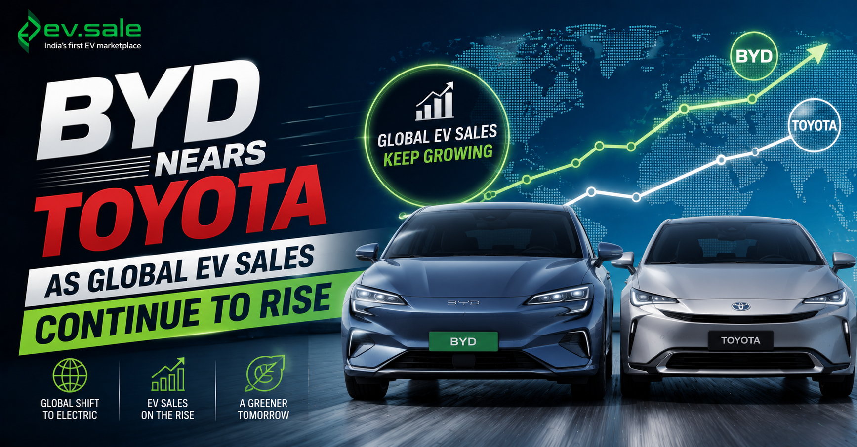 BYD Nears Toyota as Global EV Sales Continue to Rise