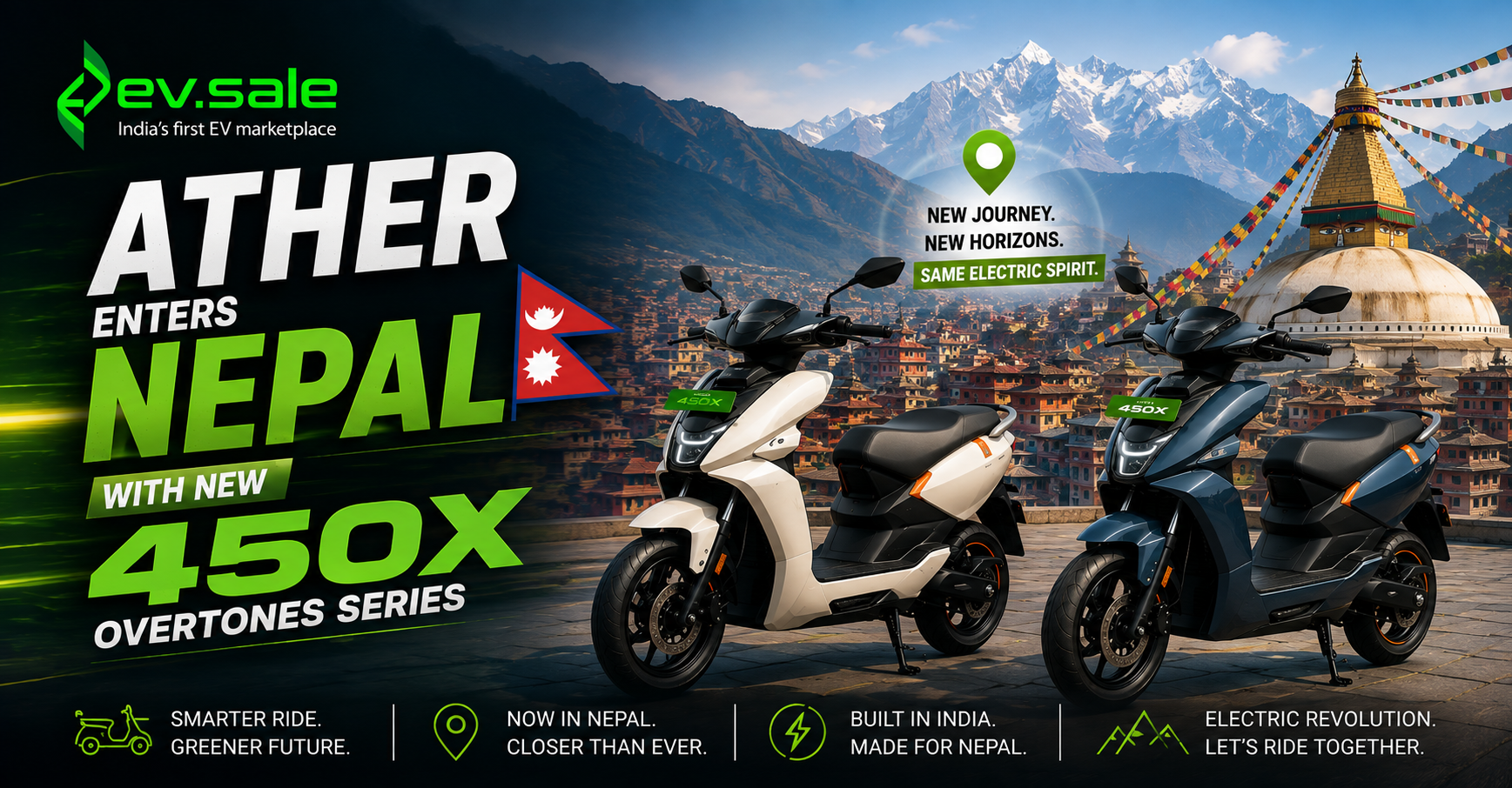Ather Enters Nepal With New 450X Overtones Series