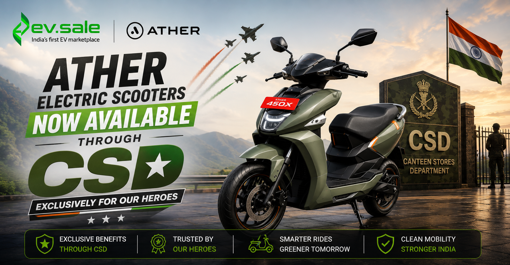 Ather Electric Scooters Now Available Through CSD