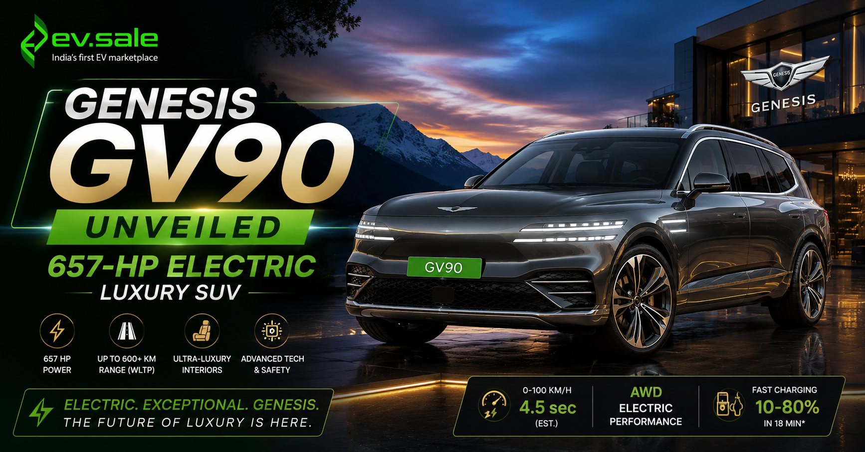 Genesis GV90 Unveiled: 657-HP Electric Luxury SUV