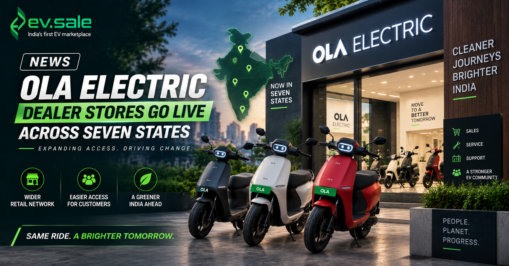 NEWS – Ola Electric Dealer Stores Go Live Across Seven States