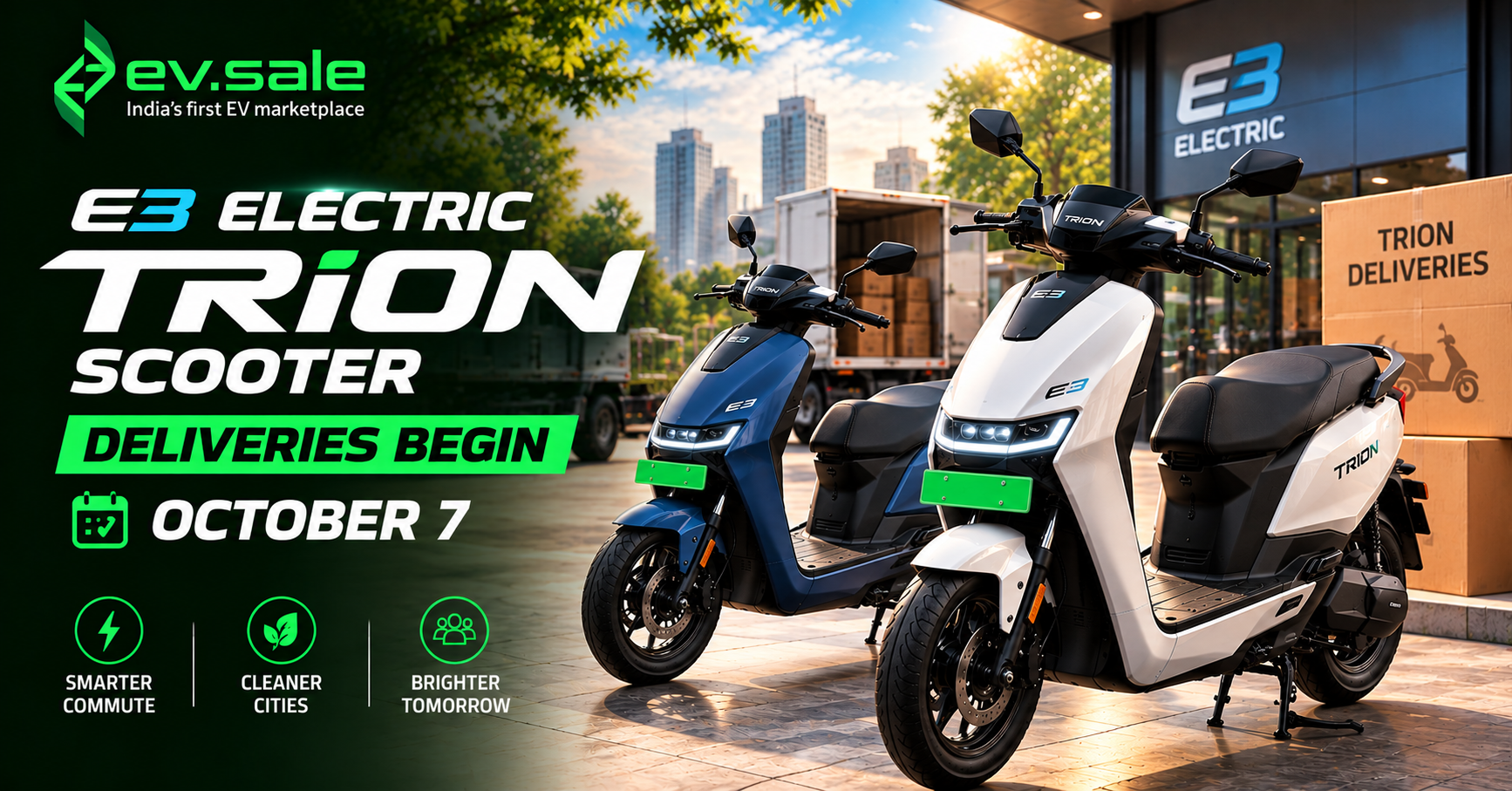 E3 Electric TRION Scooter Deliveries Begin October 7